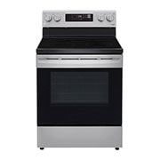 Vue avant de Cuisinière électrique intelligente de 6,3 pi3 avec Wi-Fi et fonctionnalité EasyClean<sup>MD</sup> LREL6321S