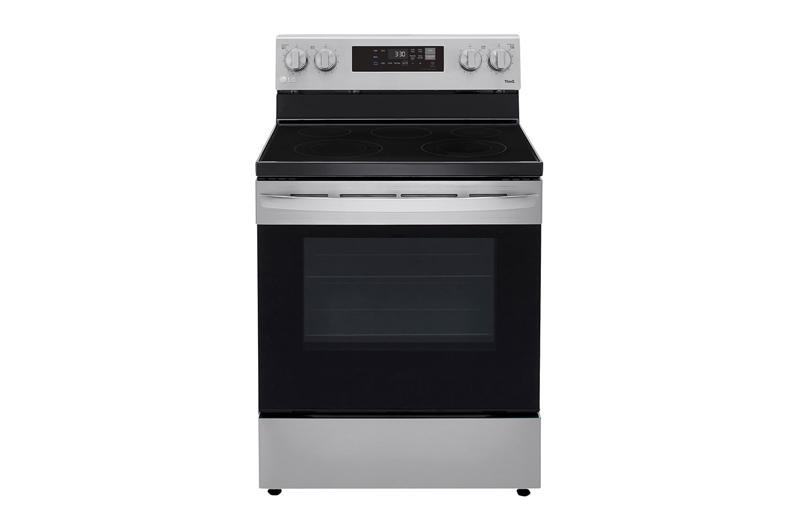 Vue avant de Cuisinière électrique intelligente de 6,3 pi3 avec Wi-Fi et fonctionnalité EasyClean<sup>MD</sup> LREL6321S