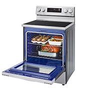 LG Cuisinière électrique intelligente de 6,3 pi3 avec Wi-Fi, convection par ventilateur, technologie AirFry et fonctionnalité EasyClean<sup>MD</sup>, LREL6323S