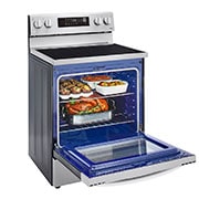 LG Cuisinière électrique intelligente de 6,3 pi3 avec Wi-Fi, convection par ventilateur, technologie AirFry et fonctionnalité EasyClean<sup>MD</sup>, LREL6323S