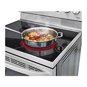 LG Cuisinière électrique intelligente de 6,3 pi3 avec Wi-Fi, convection par ventilateur, technologie AirFry et fonctionnalité EasyClean<sup>MD</sup>, LREL6323S