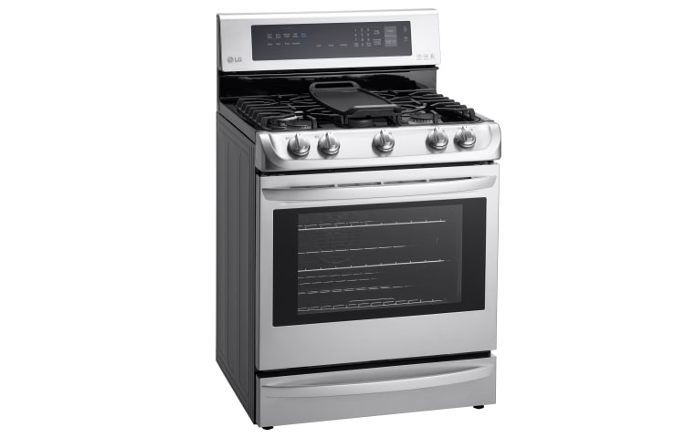 LG Cuisinière au gaz de 6,3 pi 3 dotée du système ProBakeConvection<sup>MC</sup> et de la technologie EasyClean<sup>MD</sup> Express , LRG5115ST