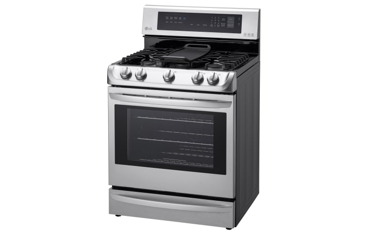 LG Cuisinière au gaz de 6,3 pi 3 dotée du système ProBakeConvection<sup>MC</sup> et de la technologie EasyClean<sup>MD</sup> Express , LRG5115ST