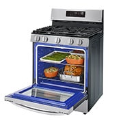 LG Cuisinière au gaz intelligente de 5,8 pi3 avec Wi-Fi, convection par ventilateur, technologie AirFry et fonctionnalité EasyClean<sup>MD</sup>, LRGL5823S