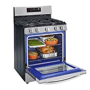 LG Cuisinière au gaz intelligente de 5,8 pi3 avec Wi-Fi, convection par ventilateur, technologie AirFry et fonctionnalité EasyClean<sup>MD</sup>, LRGL5823S