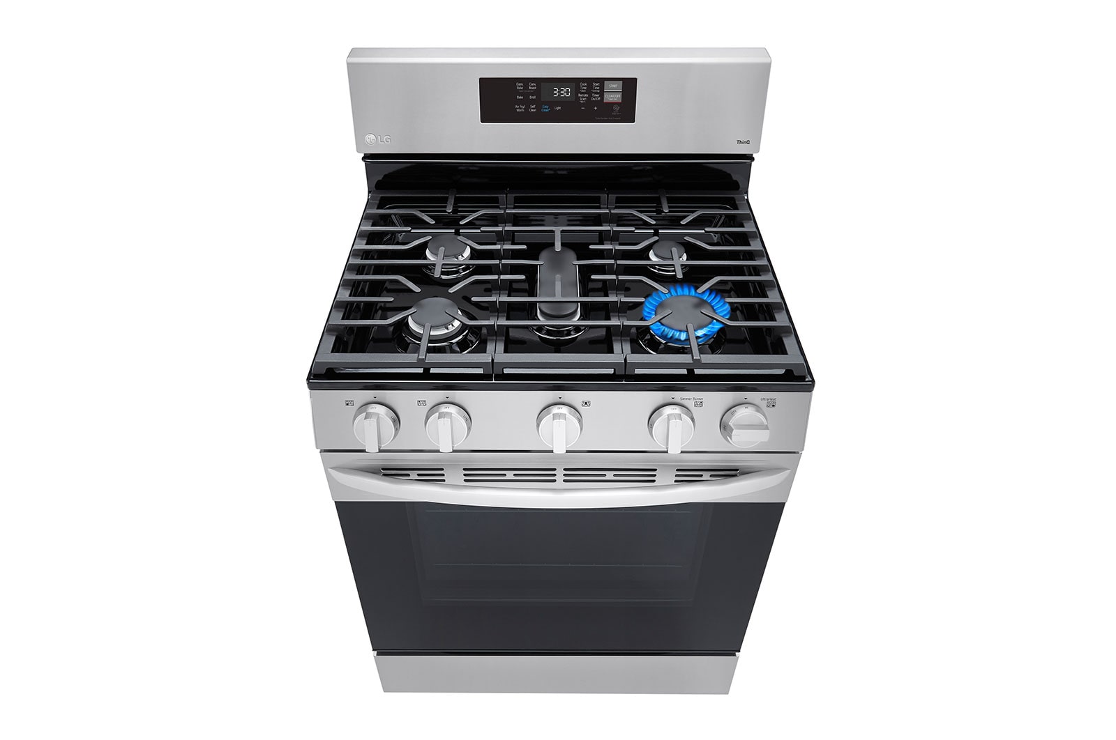 LG Cuisinière au gaz intelligente de 5,8 pi3 avec Wi-Fi, convection par ventilateur, technologie AirFry et fonctionnalité EasyClean<sup>MD</sup>, LRGL5823S