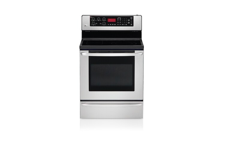 Vue avant de Cuisinière électrique amovible avec système à double convection européen (5,6 pi³) LSC5674WS