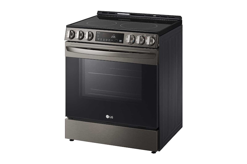 LG Cuisinière encastrable électrique intelligente de 6,3 pi³ en acier inoxydable noir équipé du Wi-Fi, d’une convection par ventilateur et de la technologie Air Fry et EasyClean<sup>MD</sup>., LSEL6333D