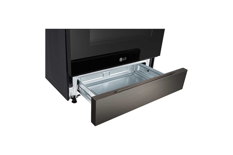 LG Cuisinière encastrable électrique intelligente de 6,3 pi³ en acier inoxydable noir équipé du Wi-Fi, d’une convection par ventilateur et de la technologie Air Fry et EasyClean<sup>MD</sup>., LSEL6333D