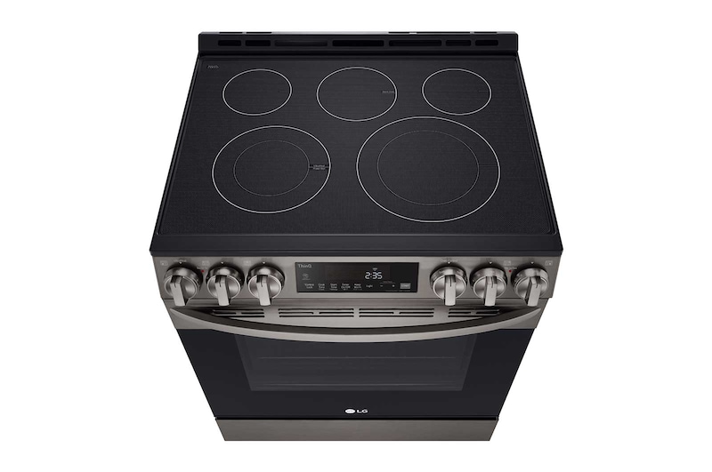 LG Cuisinière encastrable électrique intelligente de 6,3 pi³ en acier inoxydable noir équipé du Wi-Fi, d’une convection par ventilateur et de la technologie Air Fry et EasyClean<sup>MD</sup>., LSEL6333D
