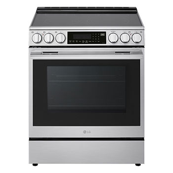 Vue avant de Cuisinière élec. intell. encastrable de 6,3 pi³ avec Wi-Fi ProBake ConvectionMDInstaViewMDAir Sous Vide et Air Fry, LSEL6337XE