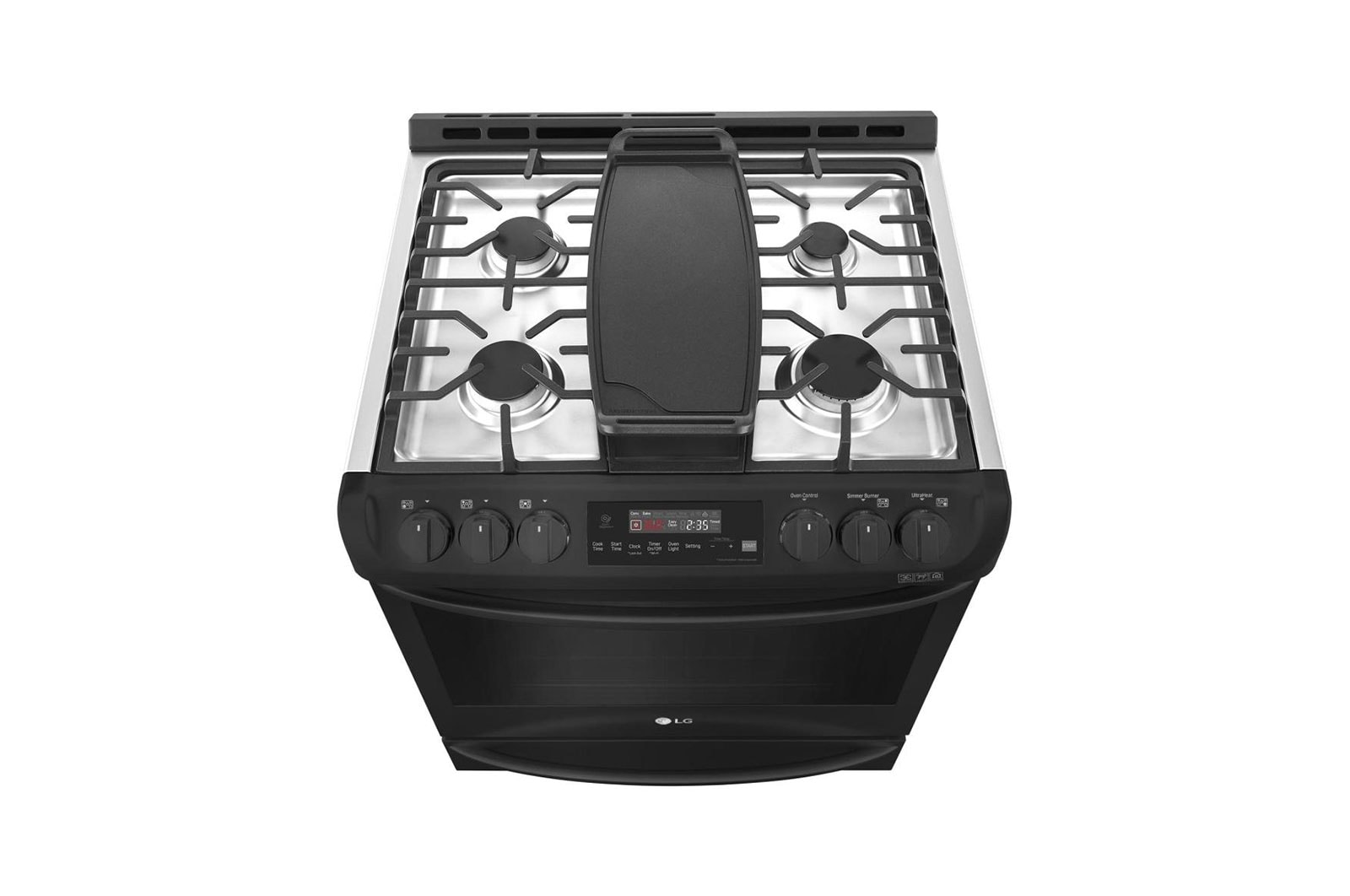 LG Cuisinière intelligente au gaz encastrable à four simple de 6,3 pi³ avec Wi-Fi et ProBakeConvection<sup>MC</sup>, LSG4515BM