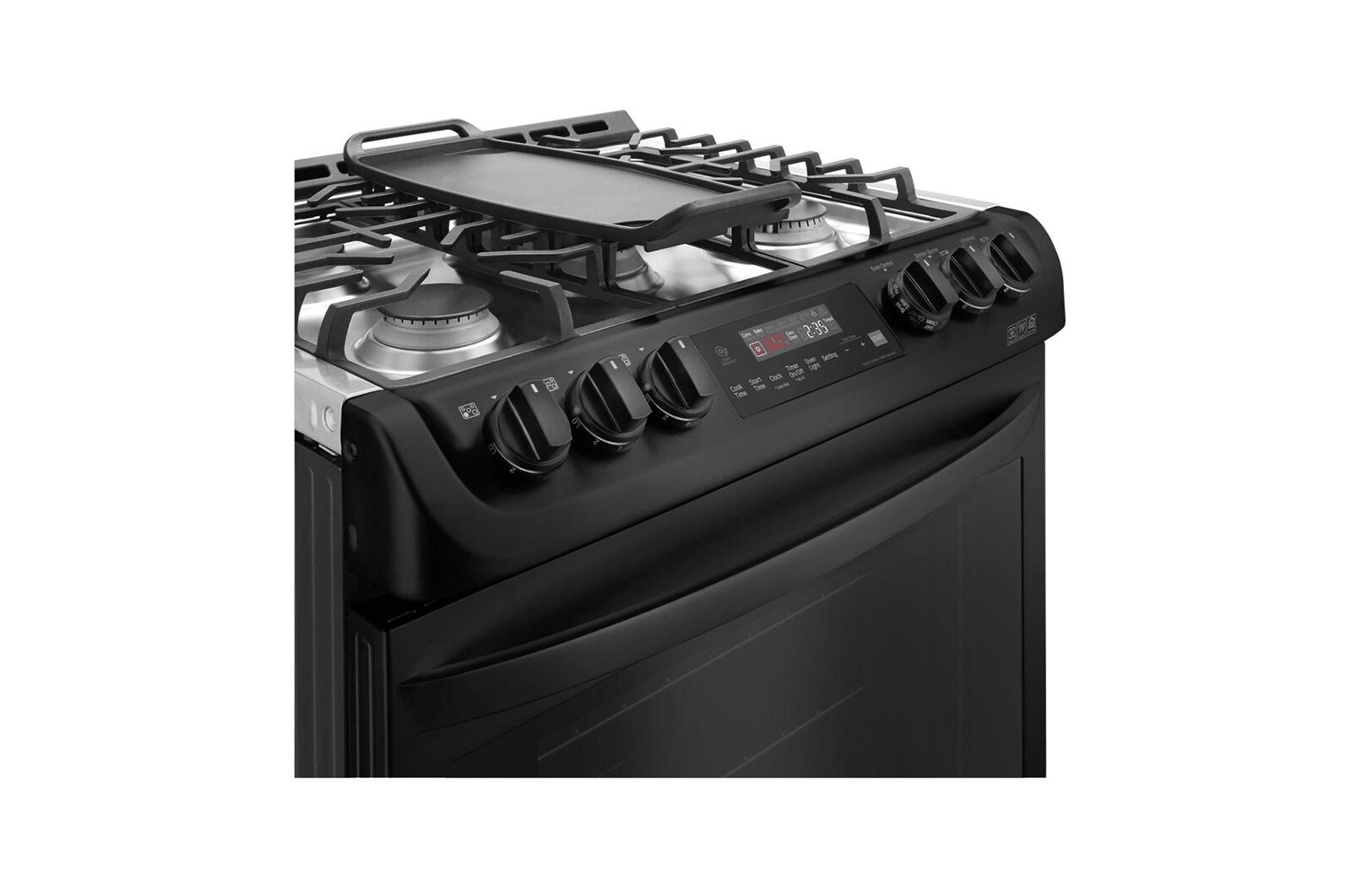 LG Cuisinière intelligente au gaz encastrable à four simple de 6,3 pi³ avec Wi-Fi et ProBakeConvection<sup>MC</sup>, LSG4515BM