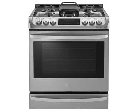 Vue avant de Cuisinière au gaz encastrable de 6,3 pi<sup>3</sup> dotée de la technologie ProBakeConvection<sup>MC</sup>  LSG5513ST