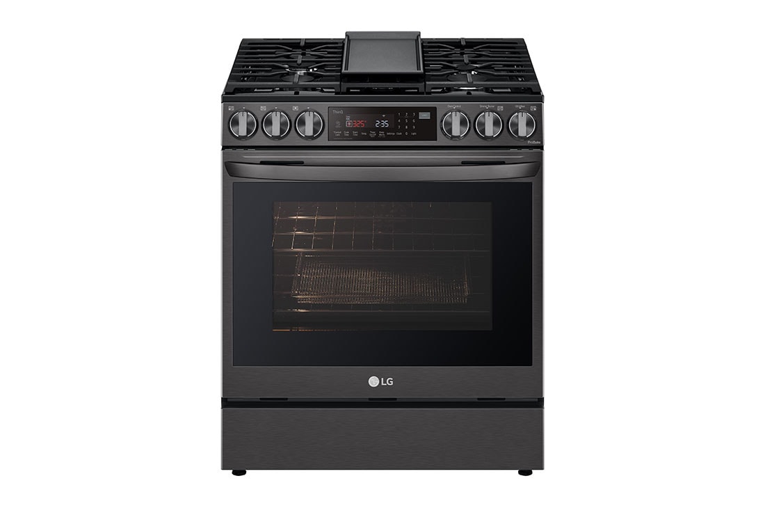 LG Cuisinière au gaz intelligente encastrable de 6,3 pi³ avec Wi-Fi, technologie ProBake Convection<sup>MD</sup>, InstaView<sup>MC</sup> et AirFry, LSGL6335D