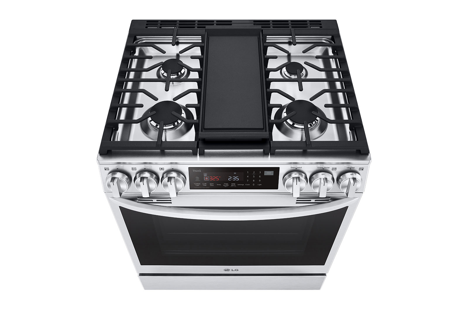 LG Cuisinière au gaz intelligente encastrable de 6,3 pi³ avec Wi-Fi, technologie ProBake Convection<sup>MD</sup>, InstaView<sup>MC</sup> et Air Fry, LSGL6335F