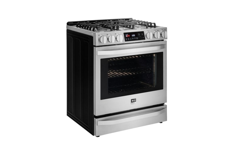 LG STUDIO- Cuisinière au gaz de 6,3 pi 3 encastrable avec four de pleine capacité et tiroir chauffant, LSSG3016ST