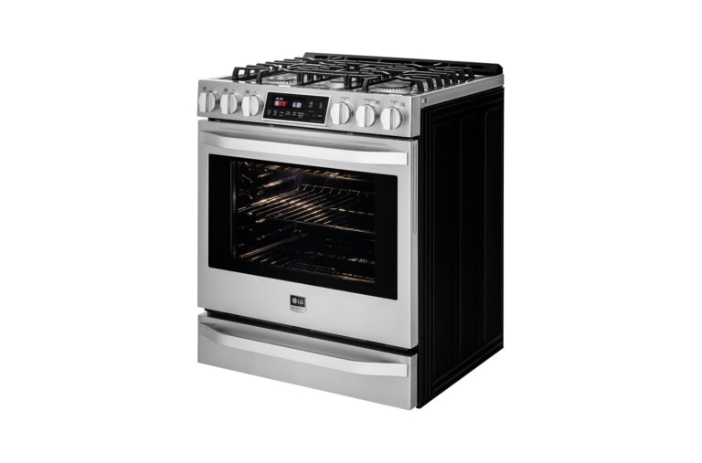 LG STUDIO- Cuisinière au gaz de 6,3 pi 3 encastrable avec four de pleine capacité et tiroir chauffant, LSSG3016ST