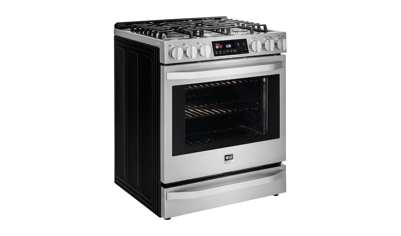 LG STUDIO- Cuisinière au gaz de 6,3 pi 3 encastrable avec four de pleine capacité et tiroir chauffant, LSSG3016ST