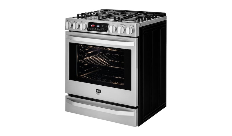 LG STUDIO- Cuisinière au gaz de 6,3 pi 3 encastrable avec four de pleine capacité et tiroir chauffant, LSSG3016ST