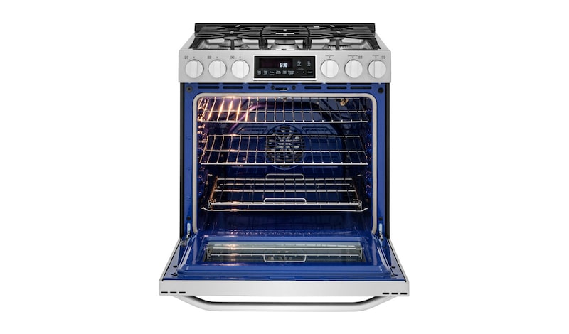 LG STUDIO- Cuisinière au gaz de 6,3 pi 3 encastrable avec four de pleine capacité et tiroir chauffant, LSSG3016ST