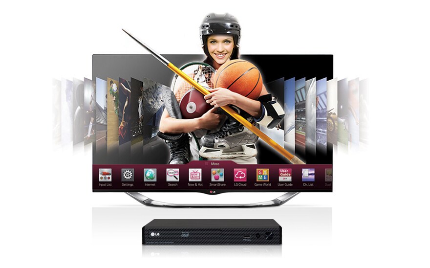 Lecteur Blu-ray intelligent LG avec Wi-Fi, lecture DVD, conversion  ascendante HD 1080p, compatible avec la musique CD/USB