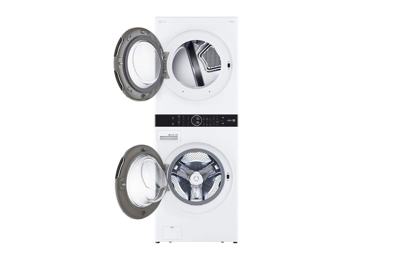 LG Vue avant de Laveuse de 5,2 pi³ et sécheuse électrique de 7,4 pi³ WashTowerMCà chargement frontal de LG, WKEX200HWA, WKEX200HWA
