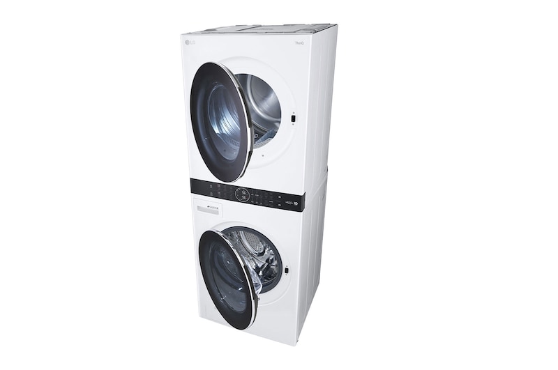 LG Vue avant de Laveuse de 5,2 pi³ et sécheuse électrique de 7,4 pi³ WashTowerMCà chargement frontal de LG, WKEX200HWA, WKEX200HWA
