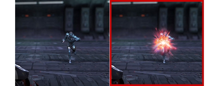 Simulation de la synchronisation à action dynamique