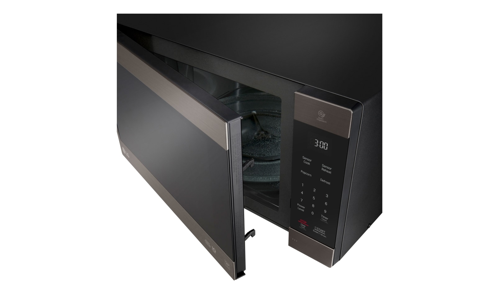 LG Micro-onde de comptoir NeoChef<sup>MC</sup> de LG en acier inoxydable noir de 2,0 pi³ avec technologies Smart Inverter et EasyClean®, LMC2075BD