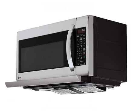 LG Le micro-ondes four-hotte de 2,0 pi 3 doté d'une hotte coulissante ExtendaVent<sup>MC</sup> de deuxième génération et un intérieur EasyClean<sup>MC</sup>, LMV2055ST