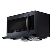 LG Four à micro-ondes d’une capacité supérieure de2,2 pi³ avec hotte intégrée coulissante ExtendaVent<sup>MC</sup> de deuxième génération et intérieur EasyClean<sup>MC</sup>, LMV2257BM