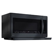 LG Four à micro-ondes d’une capacité supérieure de2,2 pi³ avec hotte intégrée coulissante ExtendaVent<sup>MC</sup> de deuxième génération et intérieur EasyClean<sup>MC</sup>, LMV2257BM