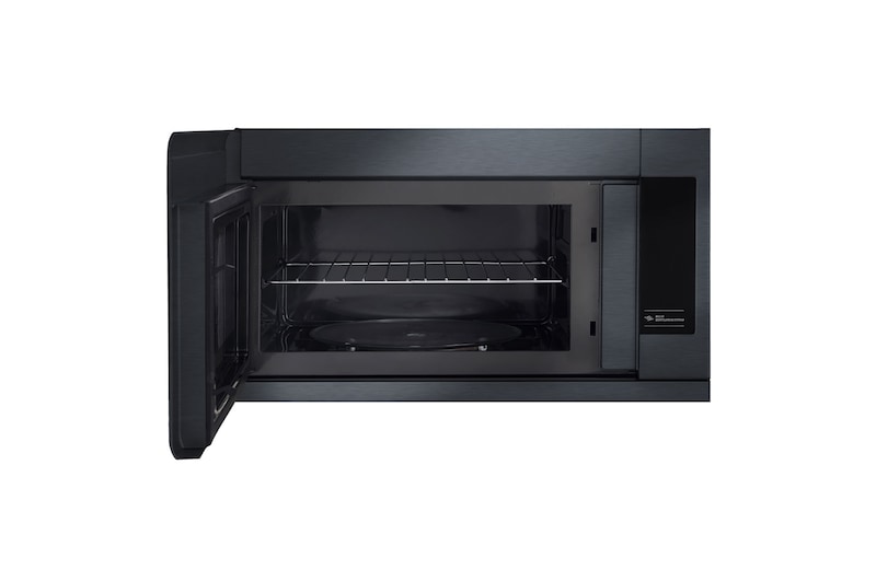 LG Four à micro-ondes d’une capacité supérieure de2,2 pi³ avec hotte intégrée coulissante ExtendaVent<sup>MC</sup> de deuxième génération et intérieur EasyClean<sup>MC</sup>, LMV2257BM