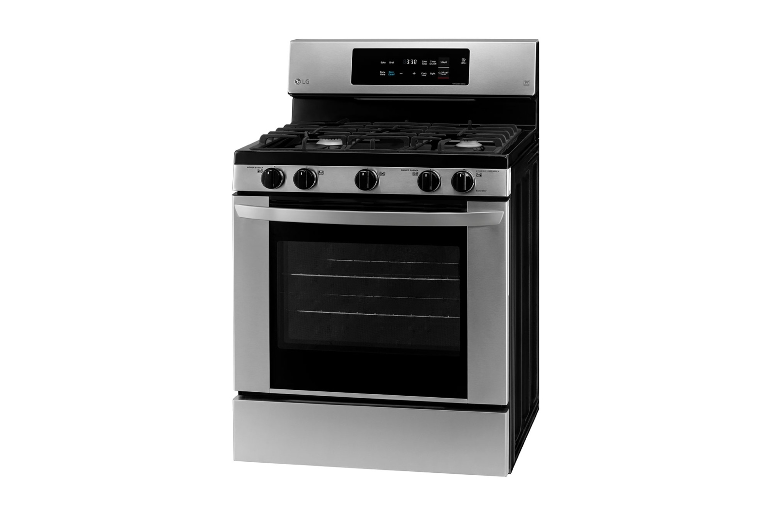 LG Cuisinière au gaz à four simple de 5,4 pi³ avec fonction EasyClean<sup>MD</sup> et convection par ventilateur EvenJet<sup>MC</sup>, LRG3060ST