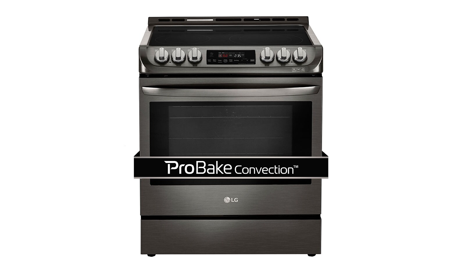 Vue avant de Cuisinière électrique encastrable de 178,4 l dotée des technologies ProBakeConvection<sup>MC</sup> et EasyClean<sup>MD</sup> LSE4611BD