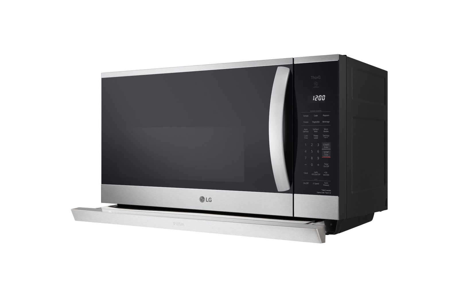 LG Four à micro-ondes intelligent avec hotte intégrée de 2,1 pi³ avec Wi-Fi, hotte ExtendaVent<sup>MC</sup> 2.0 et fonctionnalité EasyClean<sup>MD</sup>, MVEL2125X