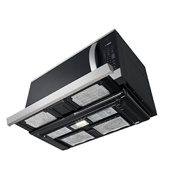 LG Four à micro-ondes intelligent avec hotte intégrée de 2,1 pi³ avec Wi-Fi, hotte ExtendaVent<sup>MC</sup> 2.0 et fonctionnalité EasyClean<sup>MD</sup>, MVEL2125X