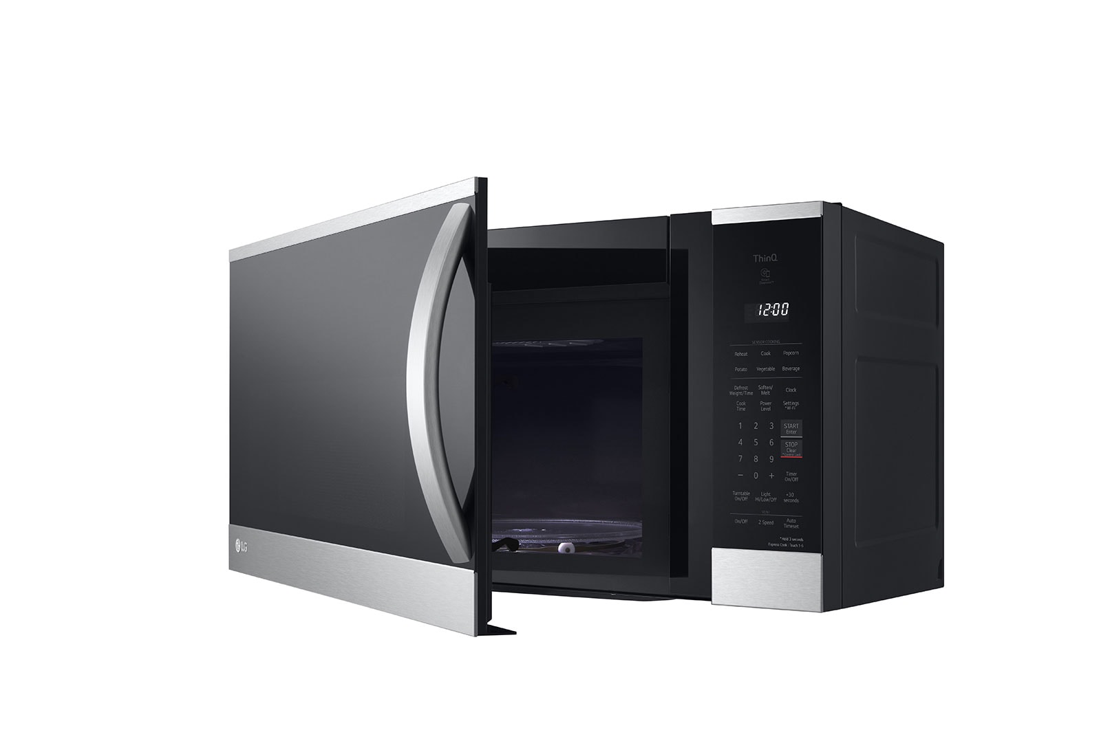 LG Four à micro-ondes intelligent avec hotte intégrée de 1,8 pi³ , MVEM1825F