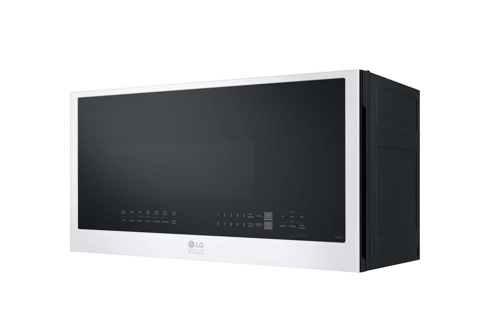 LG Four à micro-ondes intelligent de 2 pi3 blanc LG STUDIO avec hotte intégrée , MVES2033N