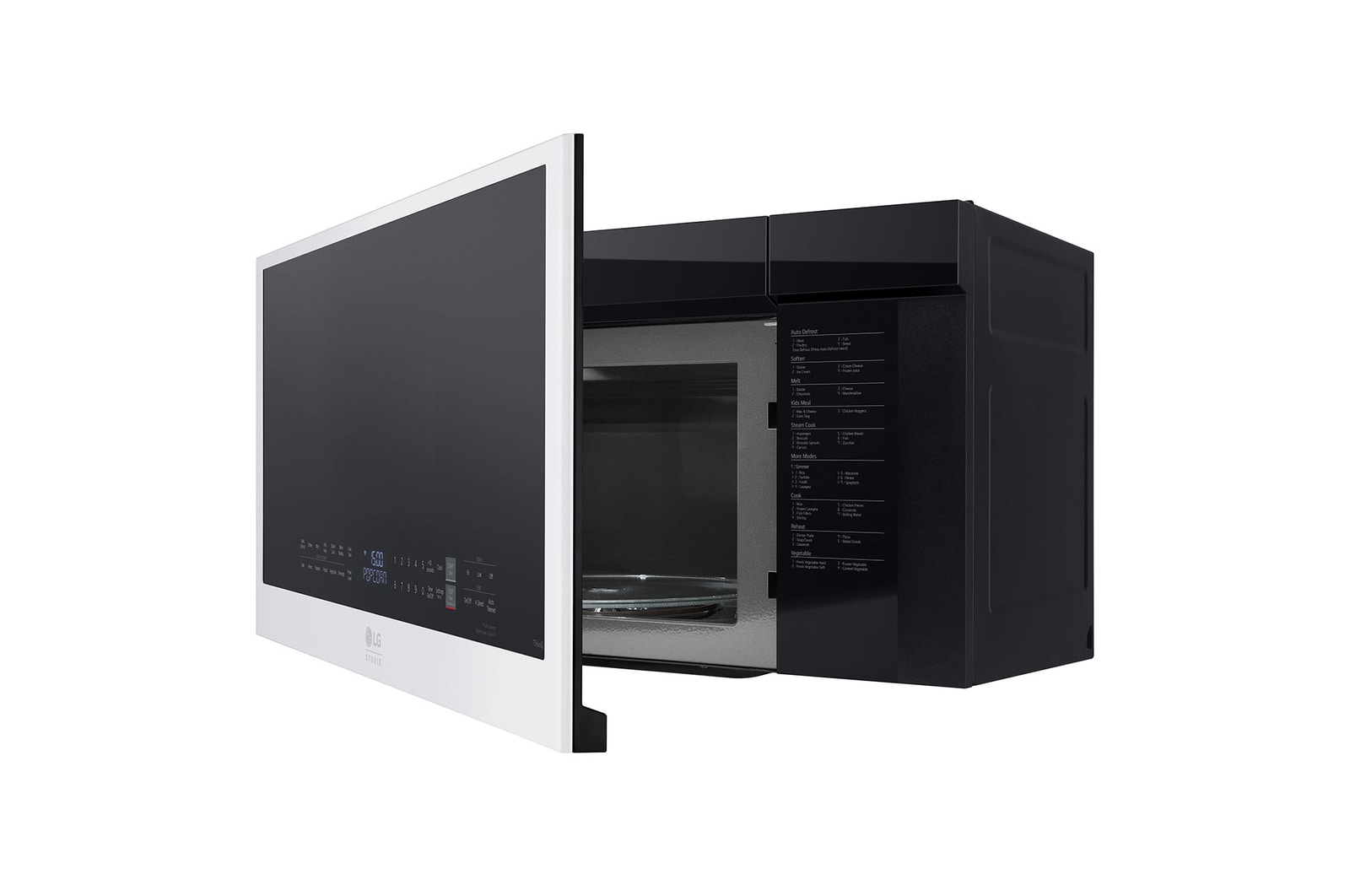 LG Four à micro-ondes intelligent de 2 pi3 blanc LG STUDIO avec hotte intégrée , MVES2033N