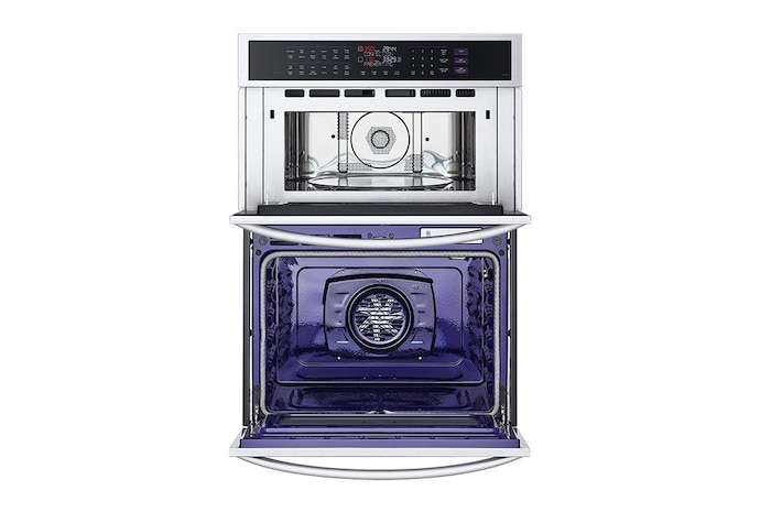 LG Four mural combiné intelligent de 1,7/4,7 pi³ avec convection véritable technologie InstaView<sup>MD</sup>, Air Fry et Vapeur Sous Vide, WCEP6427F