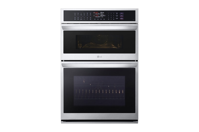 LG Four mural combiné intelligent de 1,7/4,7 pi³ avec convection véritable  technologie InstaView<sup>MD</sup>, Air Fry et Vapeur Sous Vide, WCEP6427F