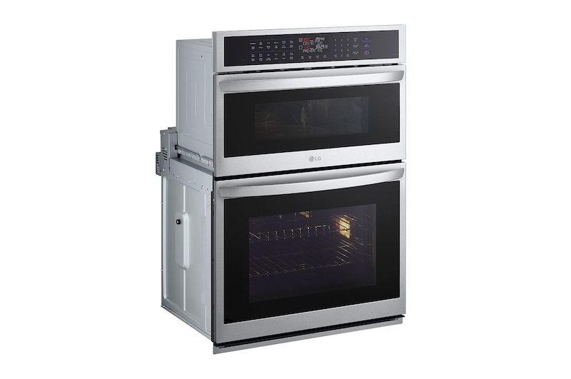 LG Four mural combiné intelligent de 1,7/4,7 pi³ avec convection véritable  technologie InstaView<sup>MD</sup>, Air Fry et Vapeur Sous Vide, WCEP6427F