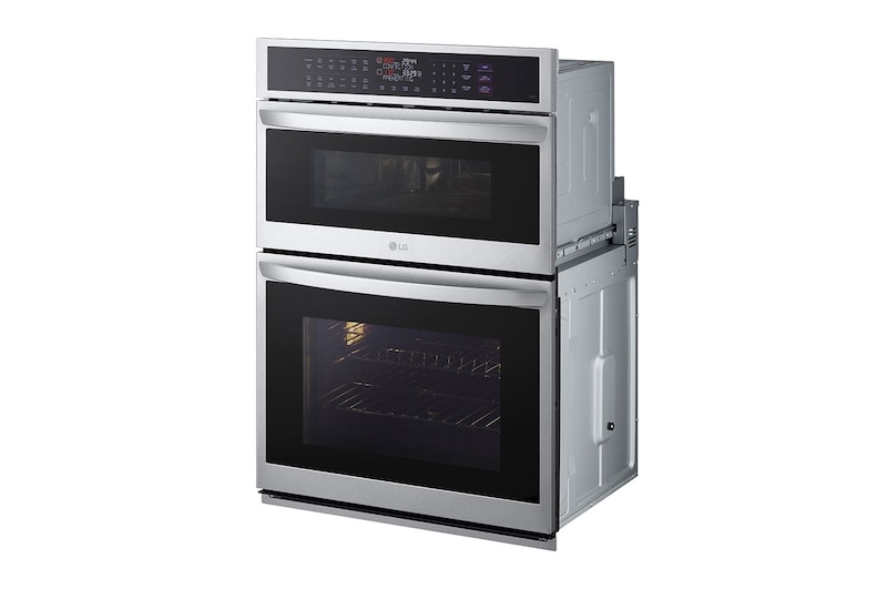 LG Four mural combiné intelligent de 1,7/4,7 pi³ avec convection véritable  technologie InstaView<sup>MD</sup>, Air Fry et Vapeur Sous Vide, WCEP6427F