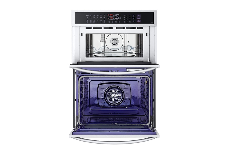 LG Four mural combiné intelligent de 1,7/4,7 pi³ avec convection véritable  technologie InstaView<sup>MD</sup>, Air Fry et Vapeur Sous Vide, WCEP6427F