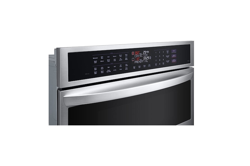 LG Four mural combiné intelligent de 1,7/4,7 pi³ avec convection véritable  technologie InstaView<sup>MD</sup>, Air Fry et Vapeur Sous Vide, WCEP6427F