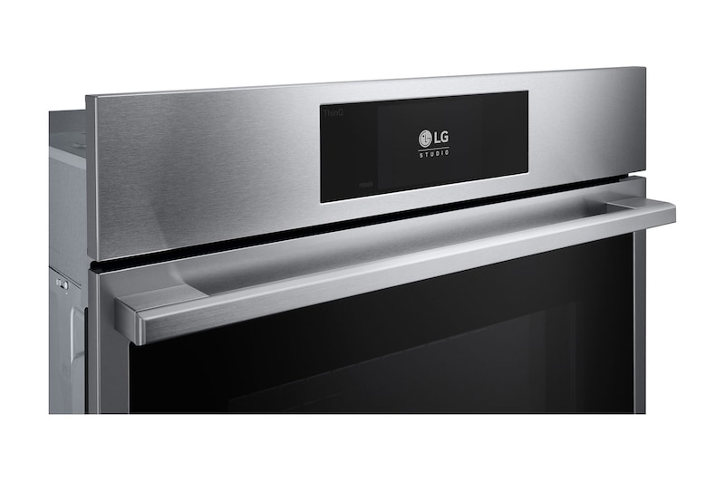 LG Four électrique mural encastrable simple intelligent de 4,7 pi³ avec les technologies InstaView<sup>MD</sup>, Air Fry et Vapeur Sous Vide de LG STUDIO, WSES4728F