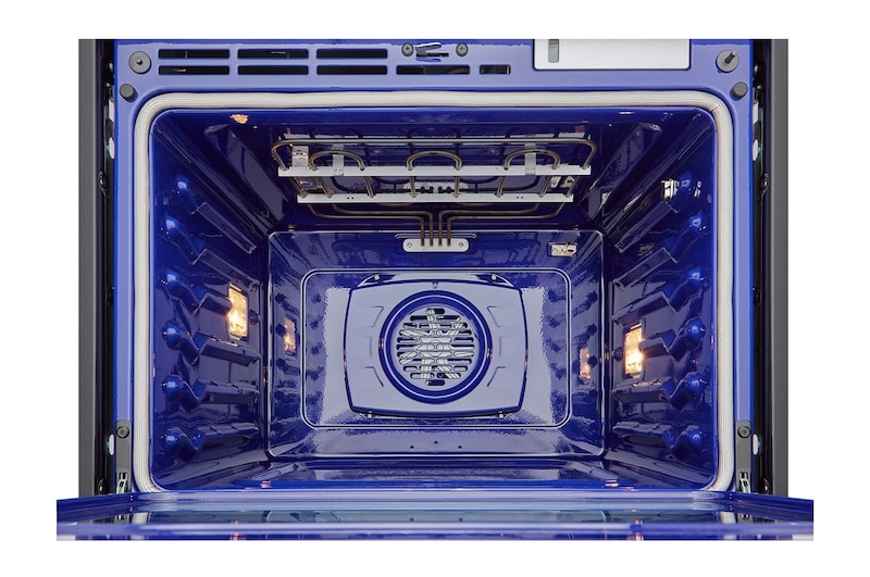 LG Four électrique mural encastrable simple intelligent de 4,7 pi³ avec les technologies InstaView<sup>MD</sup>, Air Fry et Vapeur Sous Vide de LG STUDIO, WSES4728F