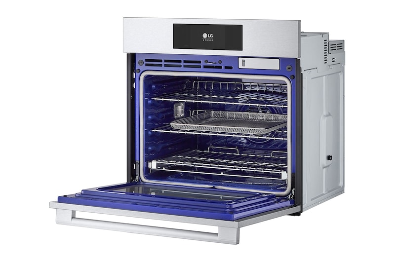 LG Four électrique mural encastrable simple intelligent de 4,7 pi³ avec les technologies InstaView<sup>MD</sup>, Air Fry et Vapeur Sous Vide de LG STUDIO, WSES4728F